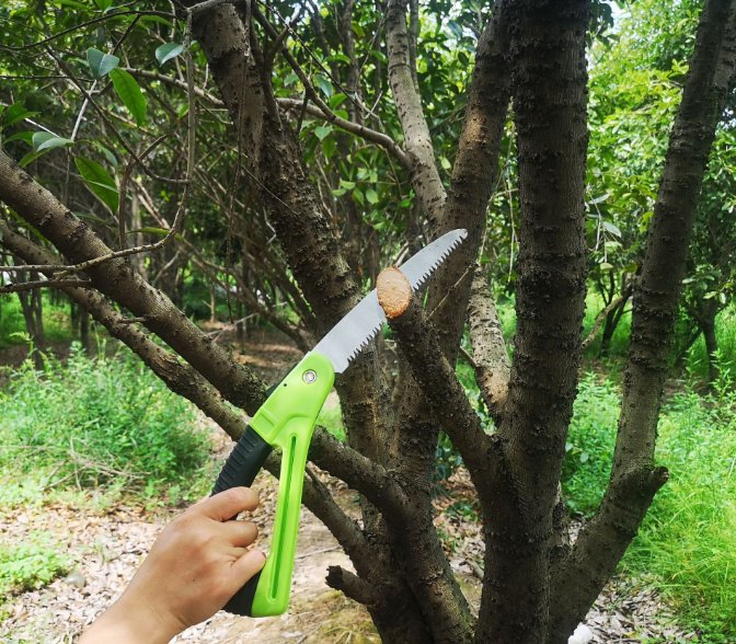 Folding Hand Saw Sk5 Steel Blade Garden Fruit Tree Pruning Trimming Saw Collapsible Hand-Held Woodworking Household Saw