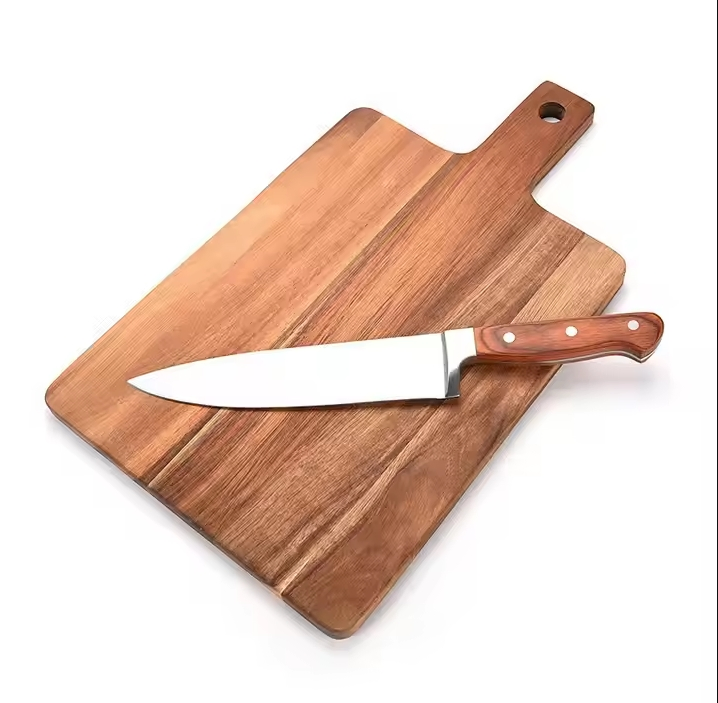 Eco-Friendly Acacia Wood Kitchen Cutting Board with Custom Engraving