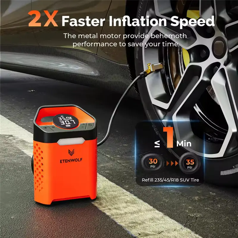 ODM ETENWOLF V3 Tire Inflator for Passenger Vehicles SUV Light Pickups Manufacturer, Manufacturers