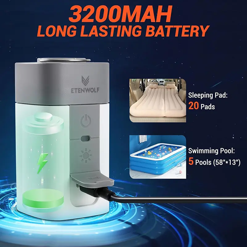 ODM ETENWOLF Air 2 Air Pump for Inflatables Air Mattress Vacuum Bag Suppliers, Factories