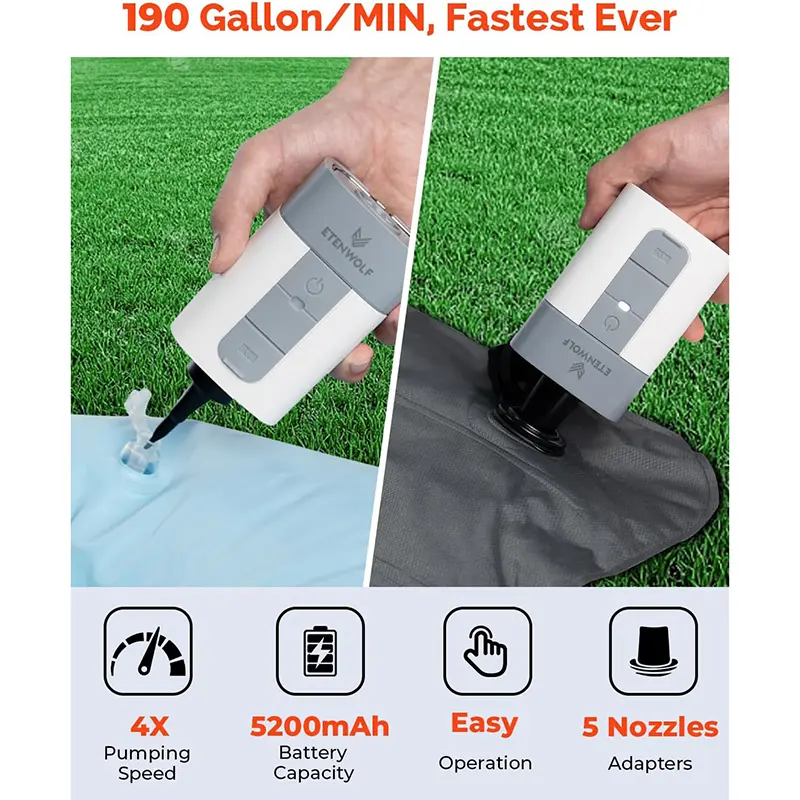 Custom ETENWOLF Air 5 Air Pump for Inflatables Air Mattress Vacuum Bag Supplier, Factory