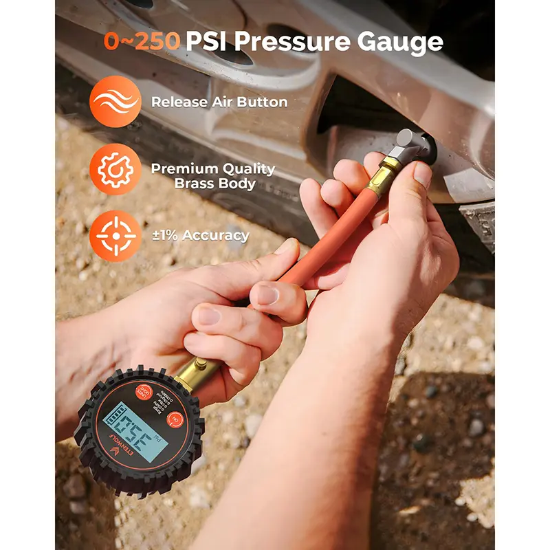 China ETENWOLF T400 Industrial-Grade Digital Tire Pressure Gauge Factory, Factories