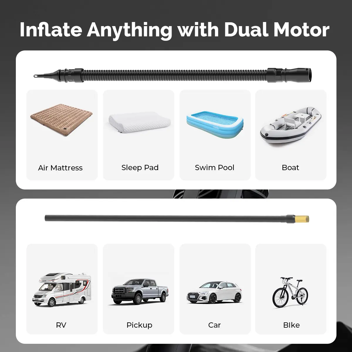 OEM ETENWOLF S6 Heavy-duty Tire Inflator Air Compressor for SUV/Car/Pickup Manufacturers, Supplier