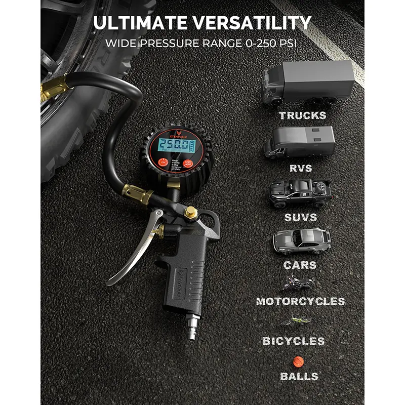 Custom ETENWOLF T500 Multi-Functional Digital Tire Pressure Gauge Manufacturer, Factories