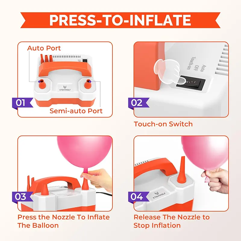 China ETENWOLF P400 Party Electric Balloon Pump Inflator Factory, Factories
