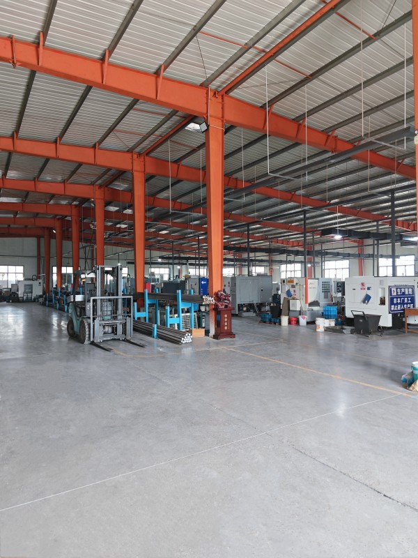 CNC machining area for hydraulic components