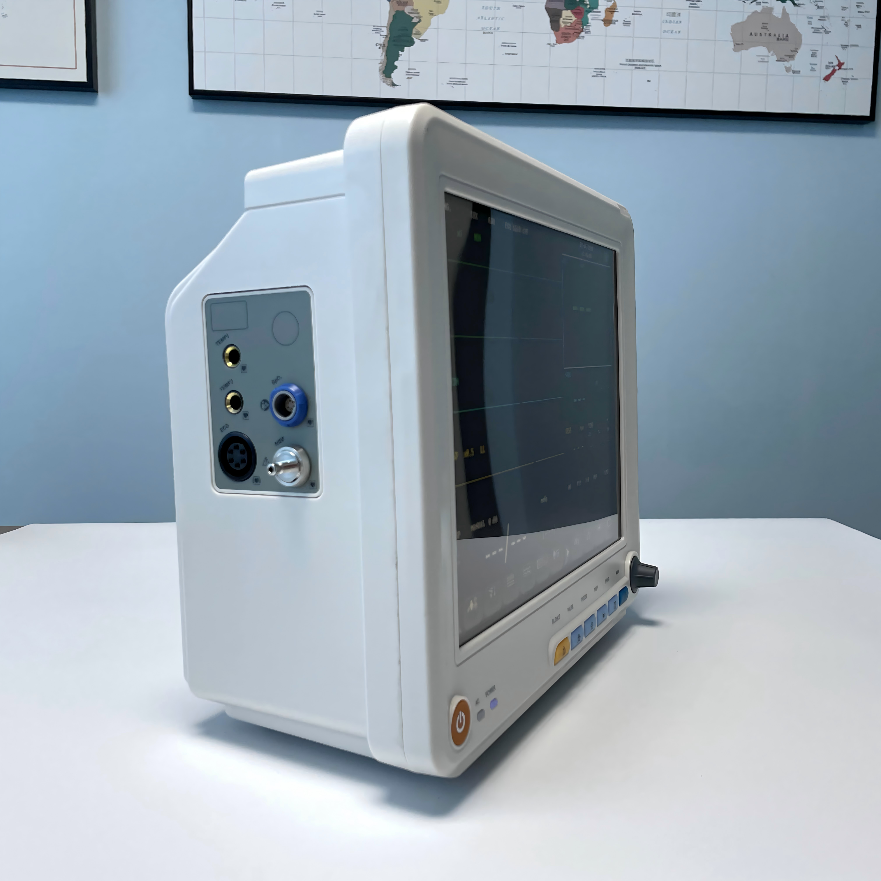 Veterinary Multi Parameter Patient Monitor with ECG SpO2 NIBP TEMP RESP for Animal ICU Hospital