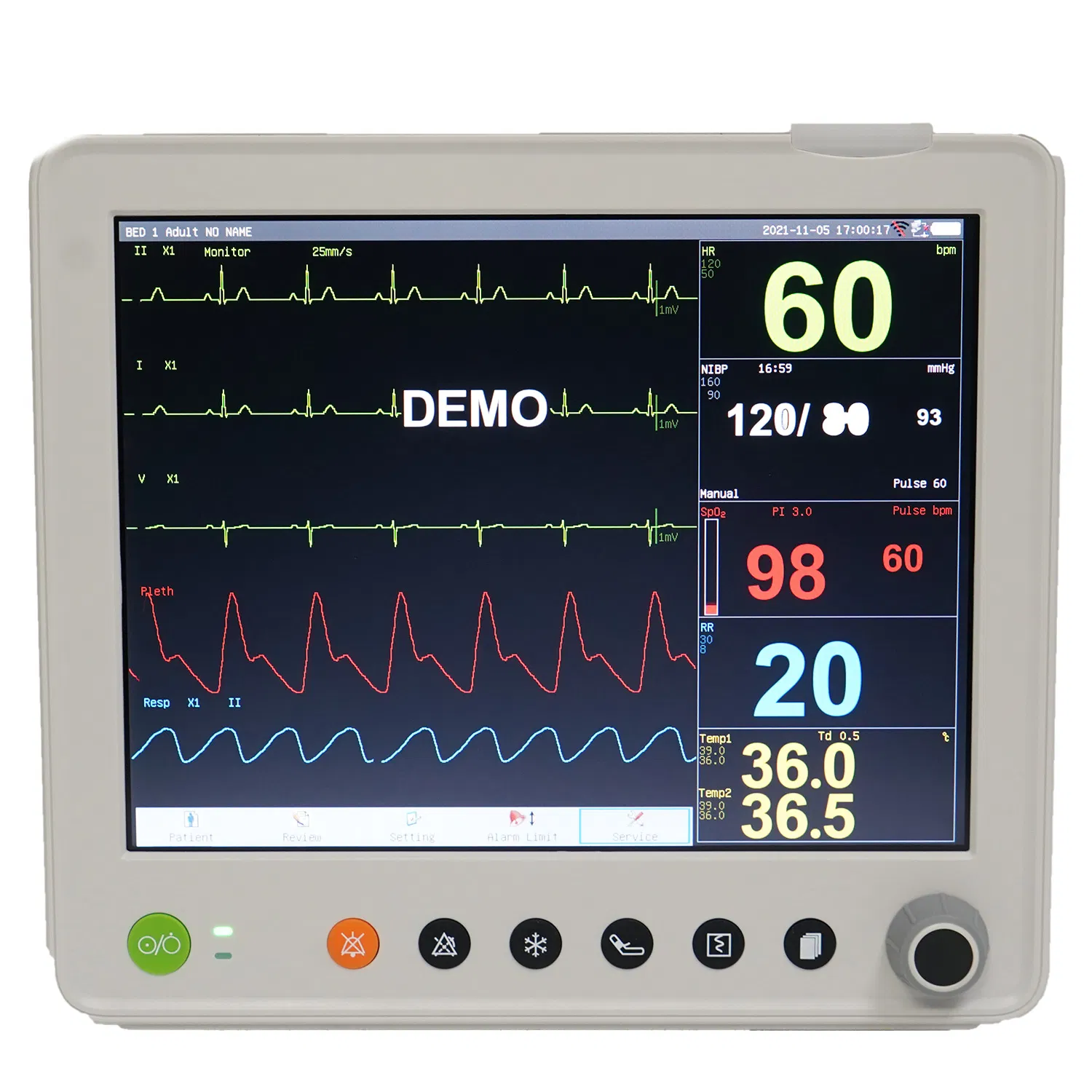 Capnograph ECG Heart Monitoring Device Patient Monitoring Patient Monitor