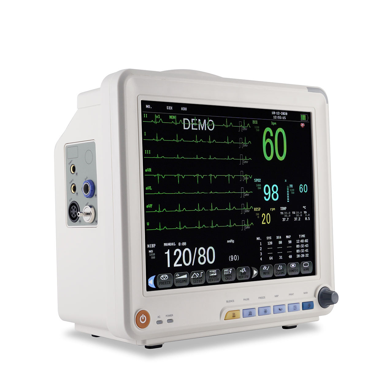 Veterinary Multi Parameter Patient Monitor with ECG SpO2 NIBP TEMP RESP for Animal ICU Hospital