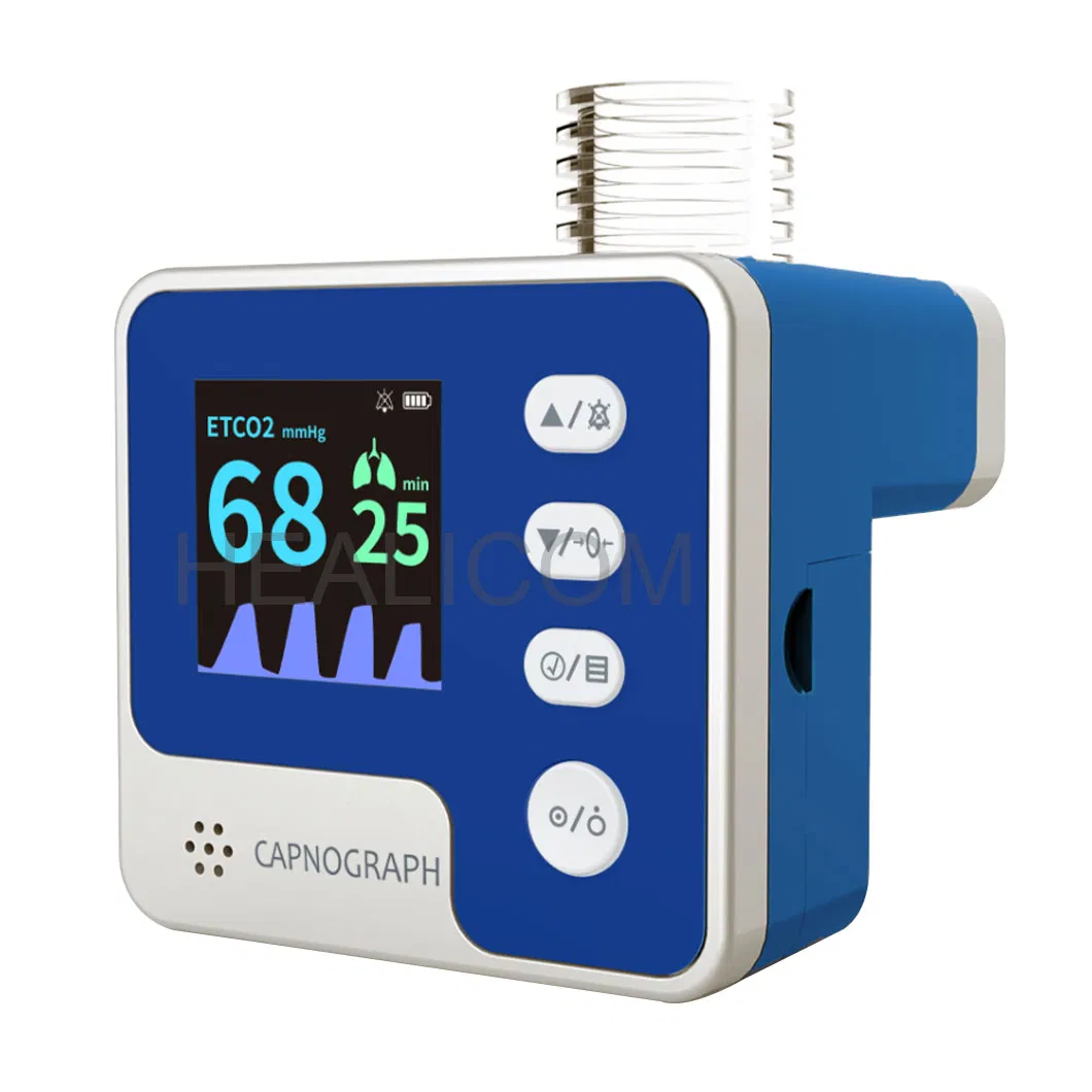 Adult Pediatric Portable Capnograph Monitoring Etco2 Monitor Capnography