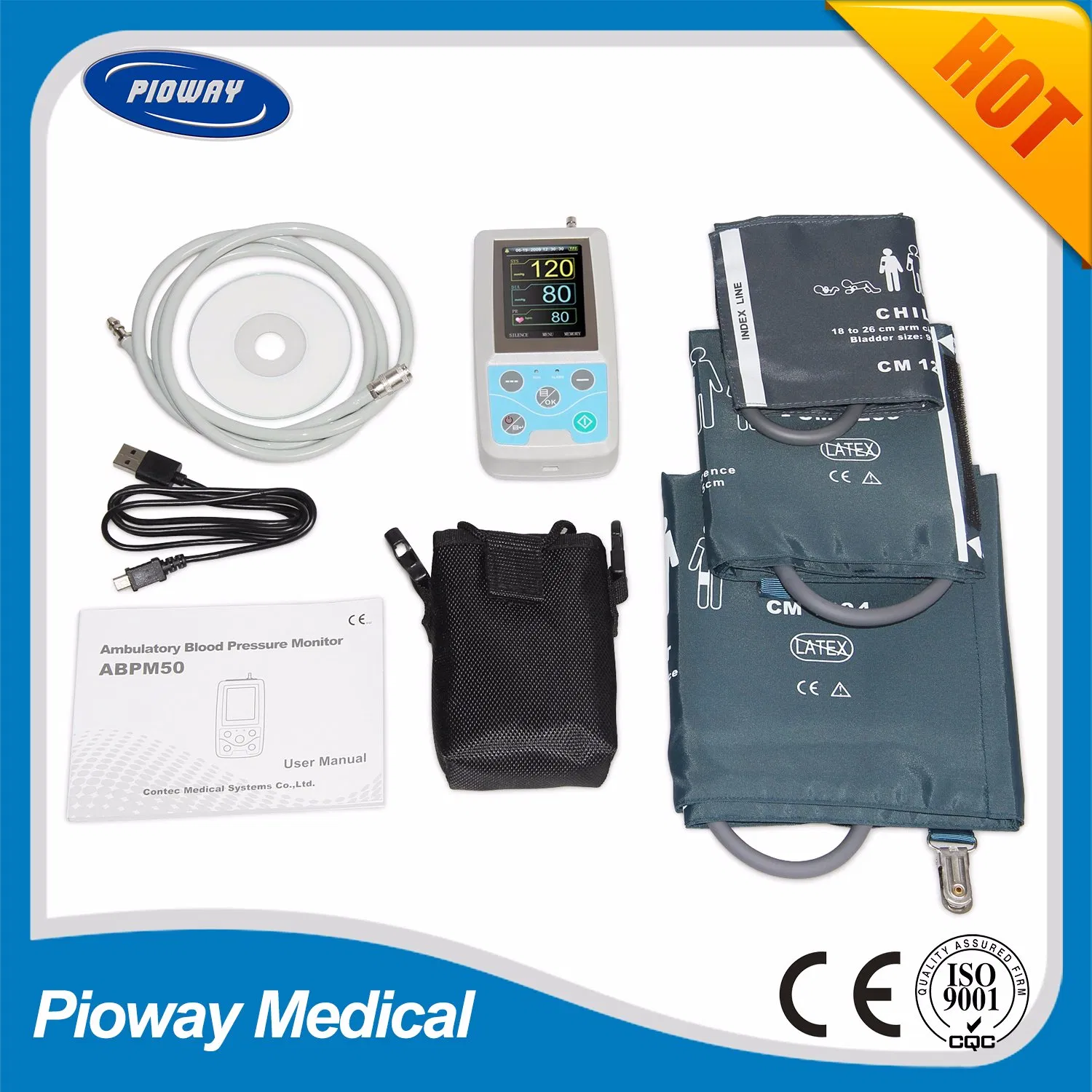 Ambulatory Blood Pressure Monitor, Bp Machine, Holter Bpm (ABPM50)