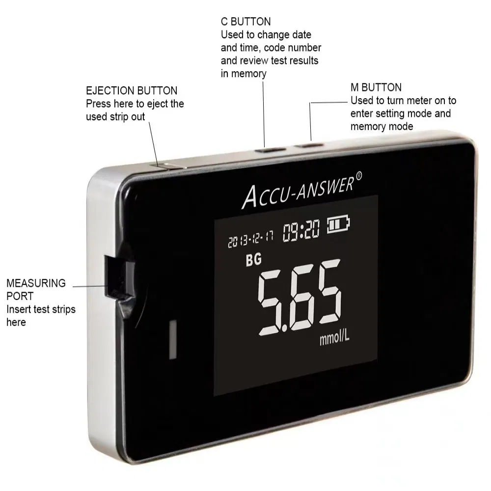 2023 Automatic Smart 4 in 1 Cholesterol Testing Device Uric Acid Hemoglobin Analysis Glucosemeter Blood Glucose Rapid Test Meter
