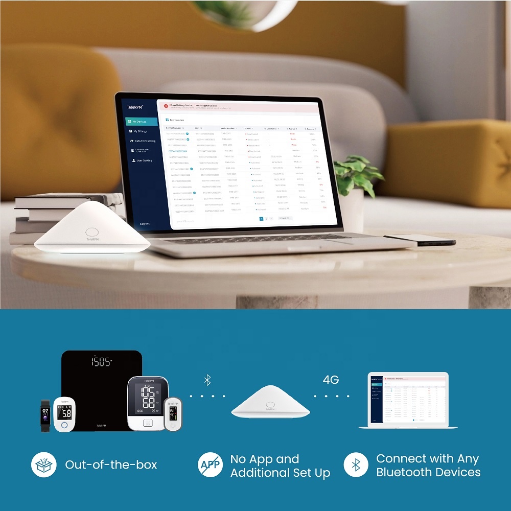 TeleRPM Bluetooth Medical Equipment Blood Pressure Monitor BP Device To Help Our RPM/RTM/CCM Customers Grow