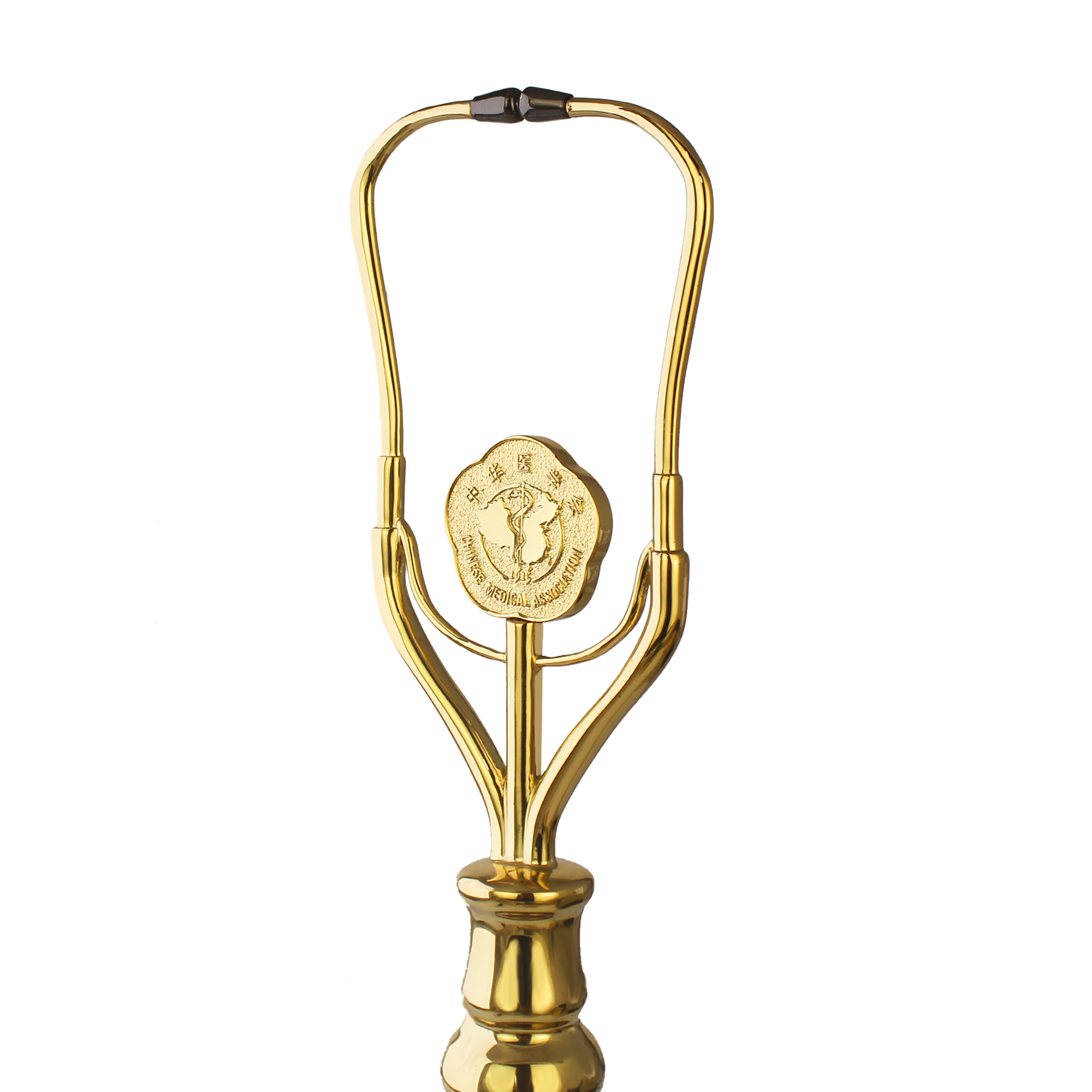 High Quality Golden Stethoscope Custom Honor Trophy Award for Doctor