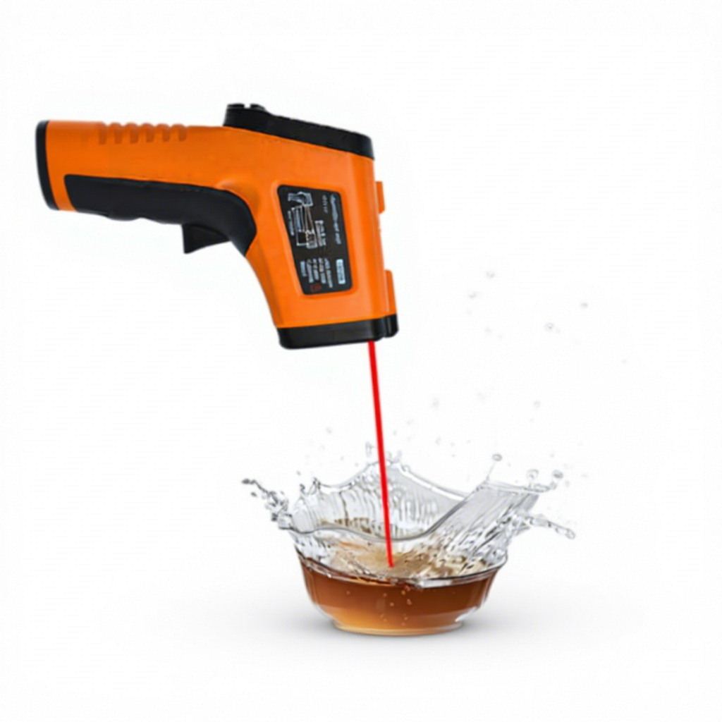 XC6014 Plastic Digital Infrared Thermometer Gun -50C to 550C USB Communication IP65 OEM Customizable Industrial Use
