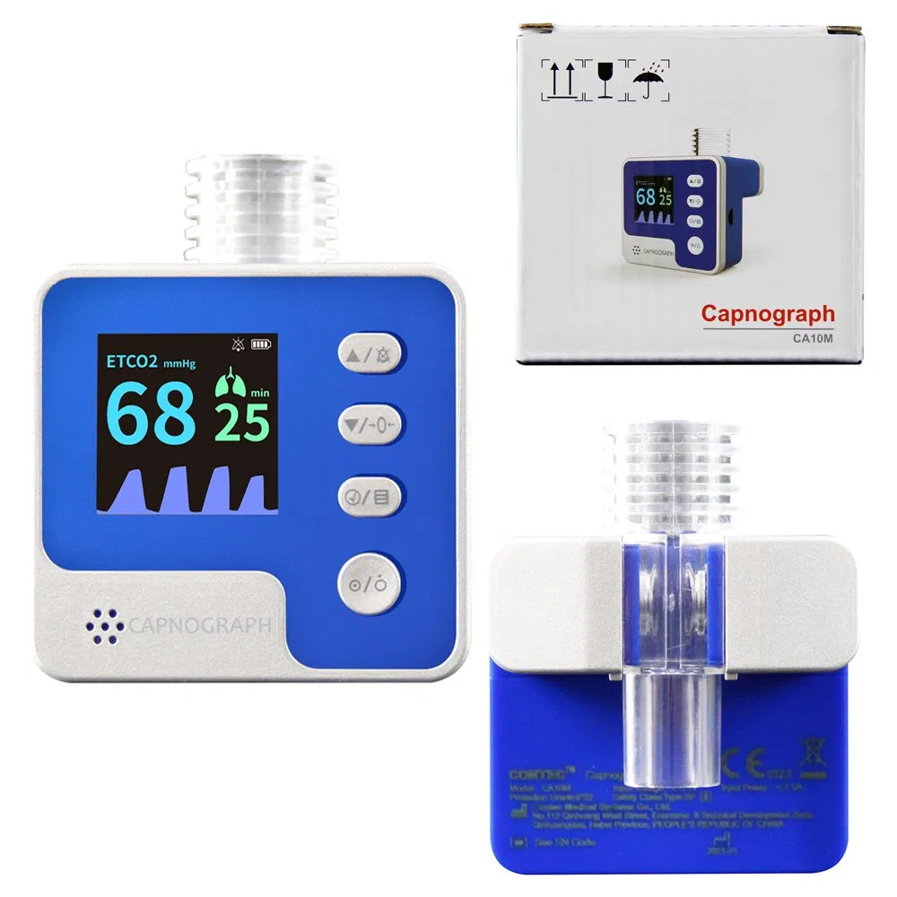 Hospital Emergency Use Handheld Portable Capnograph Etco2 Monitor