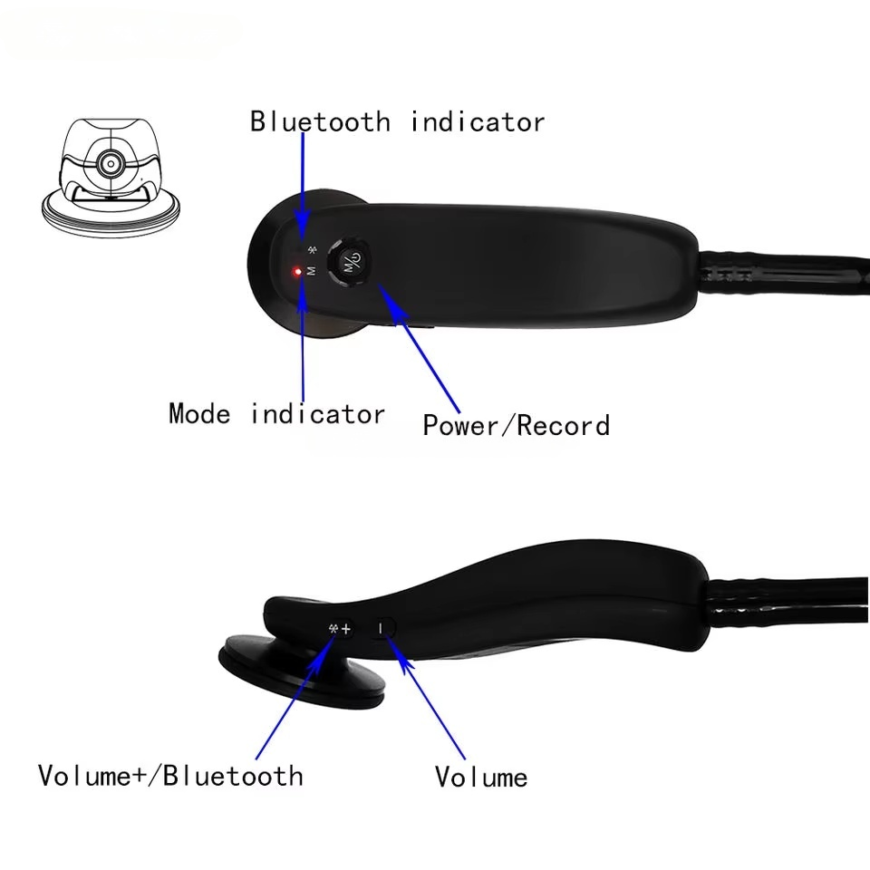 Digital Wireless Bluetooth Veterinary Stethoscope for Heart and Lung Monitoring Electronic Smart Auscultation Device
