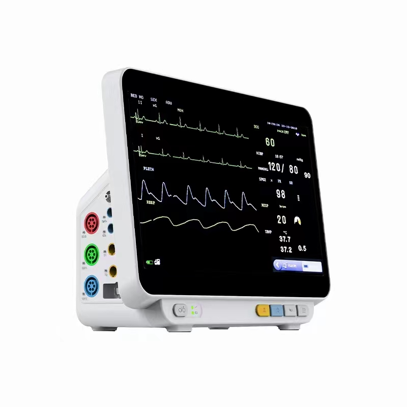 Full Touch 14-inch Display ECG Blood Pressure Oxygen Body Temperature Respiration Pulse Pet Hospital Multi-parameter Monitor