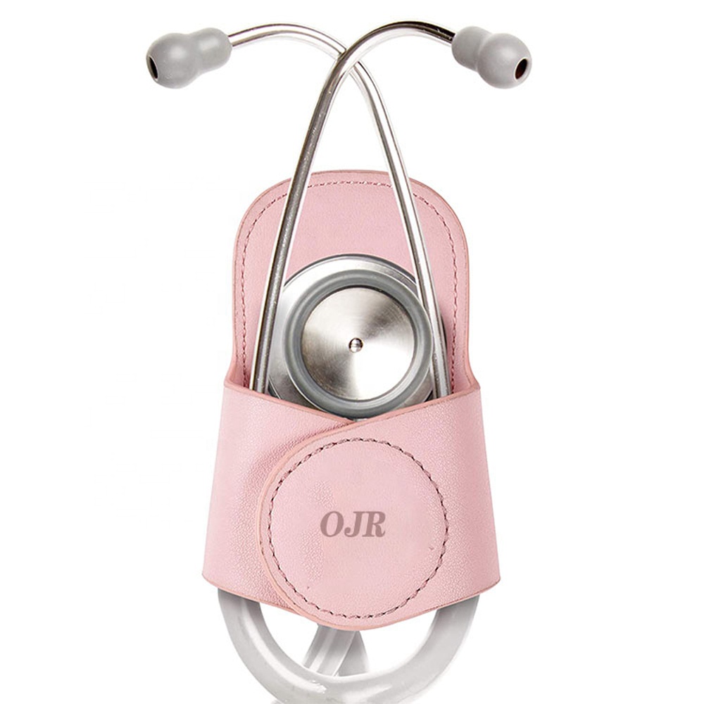 PU Leather Stethoscope Sleeve Medical Stethoscope Holder Clip