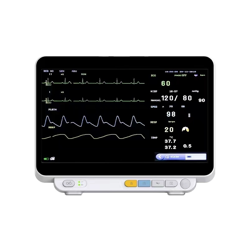 Full Touch 14-inch Display ECG Blood Pressure Oxygen Body Temperature Respiration Pulse Pet Hospital Multi-parameter Monitor