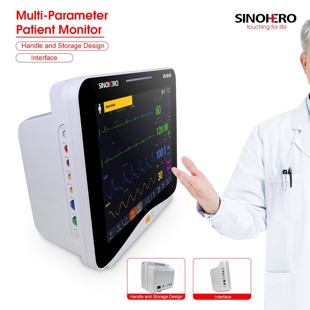 Multi-parameter Veterinary Vital Signs Monitor Animal Use Monitoring Machine Portable Patient Monitor