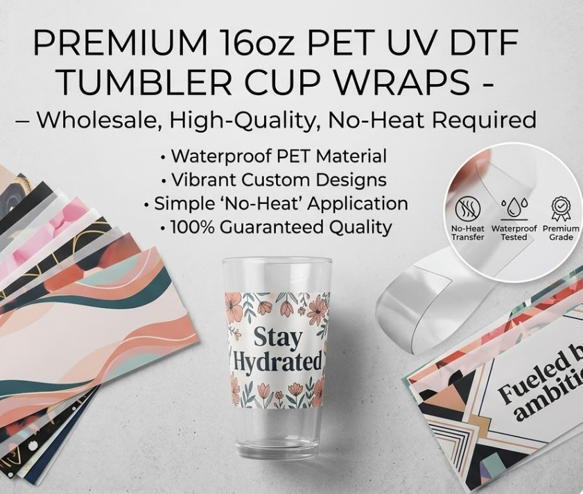 Ready To Ship Medical Theme UV DTF Decal Waterproof Rub On Transfer Nurse Hat Stethoscope Hospital Sticker For Glass Tumbler