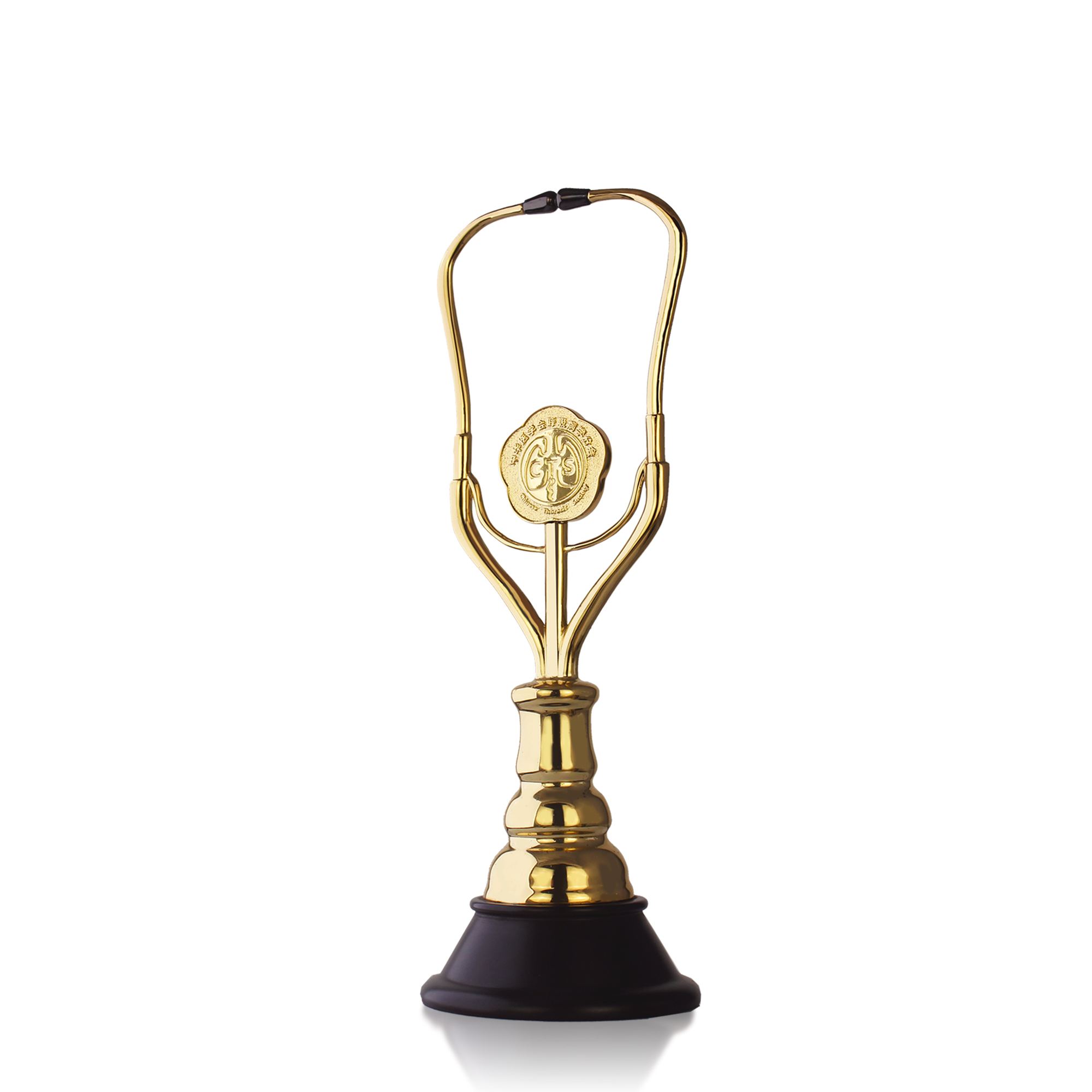 High Quality Golden Stethoscope Custom Honor Trophy Award for Doctor