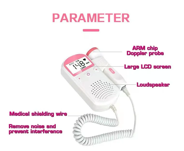 Professional Portable Ultrasound Baby Heart Monitor