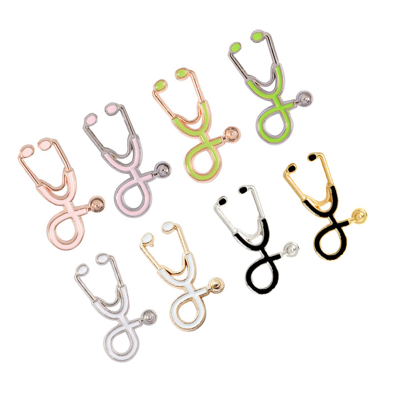 Custom Healthcare Nursing Lapel Pin Badge Metal Medical Doctor Stethoscope Nurse Enamel Pin