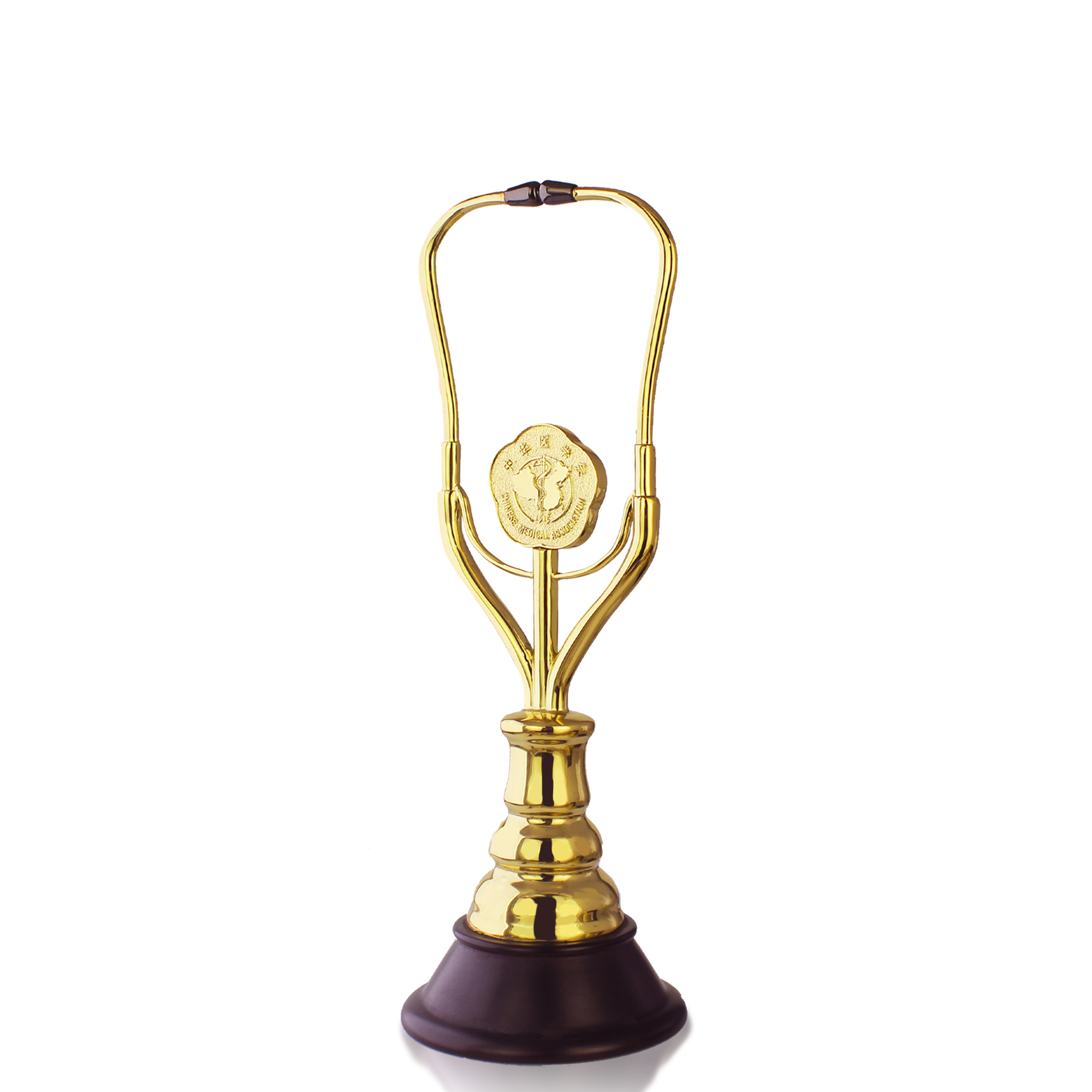 High Quality Golden Stethoscope Custom Honor Trophy Award for Doctor