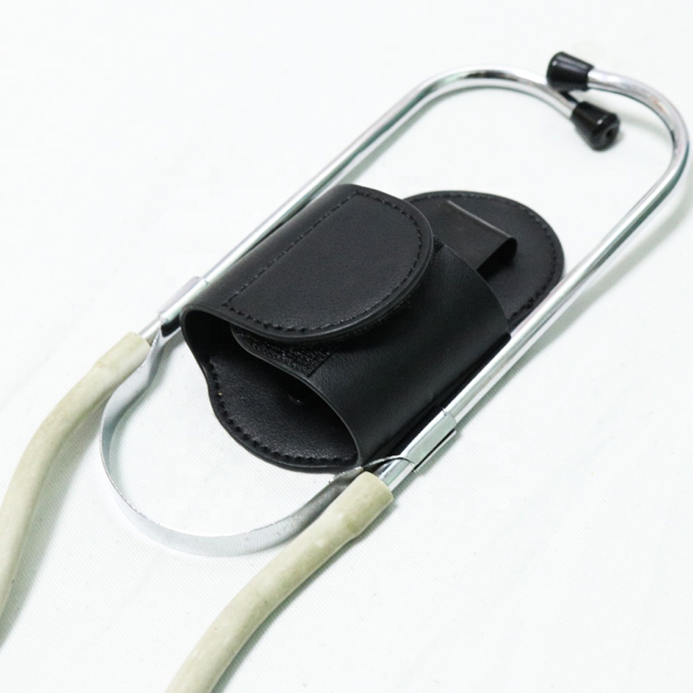 PU Leather Stethoscope Sleeve Medical Stethoscope Holder Clip