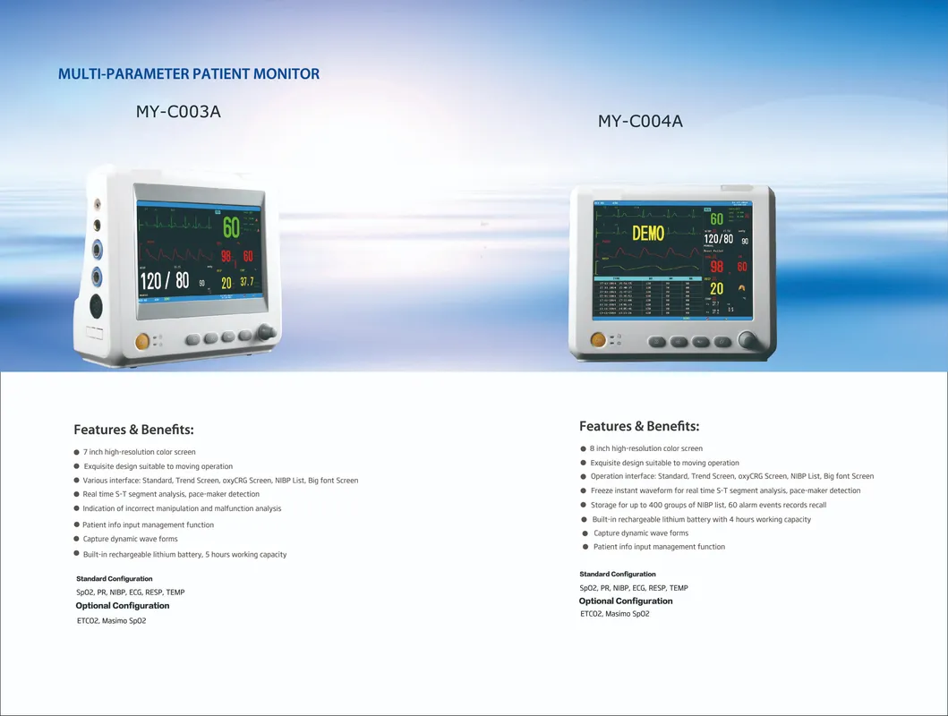 Multiparameter Portable Ward Patient Monitor