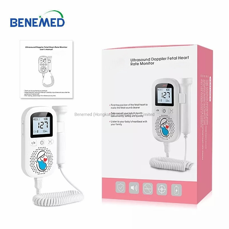 Home Use Handheld Baby Fetus Heart Beat Daily Monitor Ultrasound Fetal Doppler