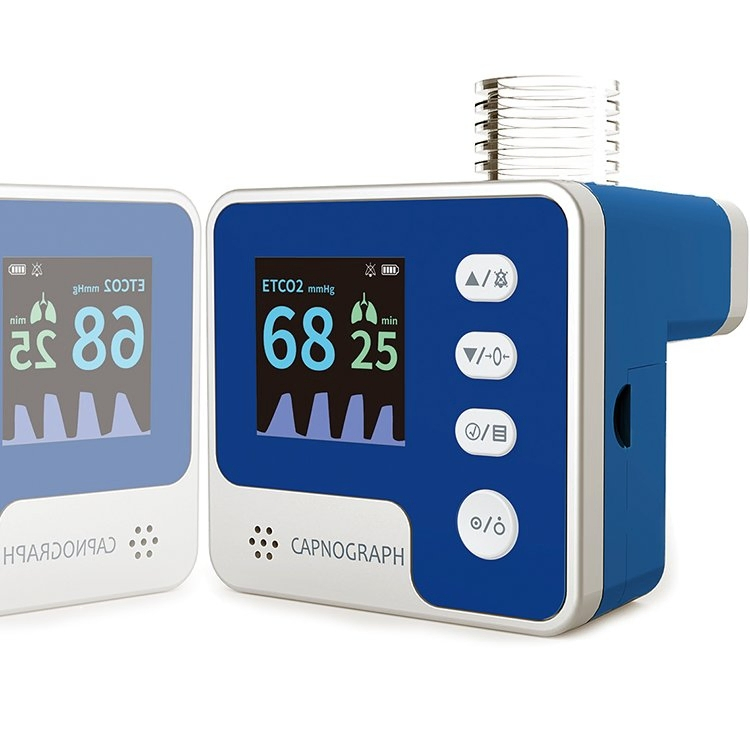 Capnograph Monitor Health Care Etco2 Sensor Portable Capnometer Medical Equipment Handheld Surgical Device Hospital CO2 Detector Vital Sign Capnography