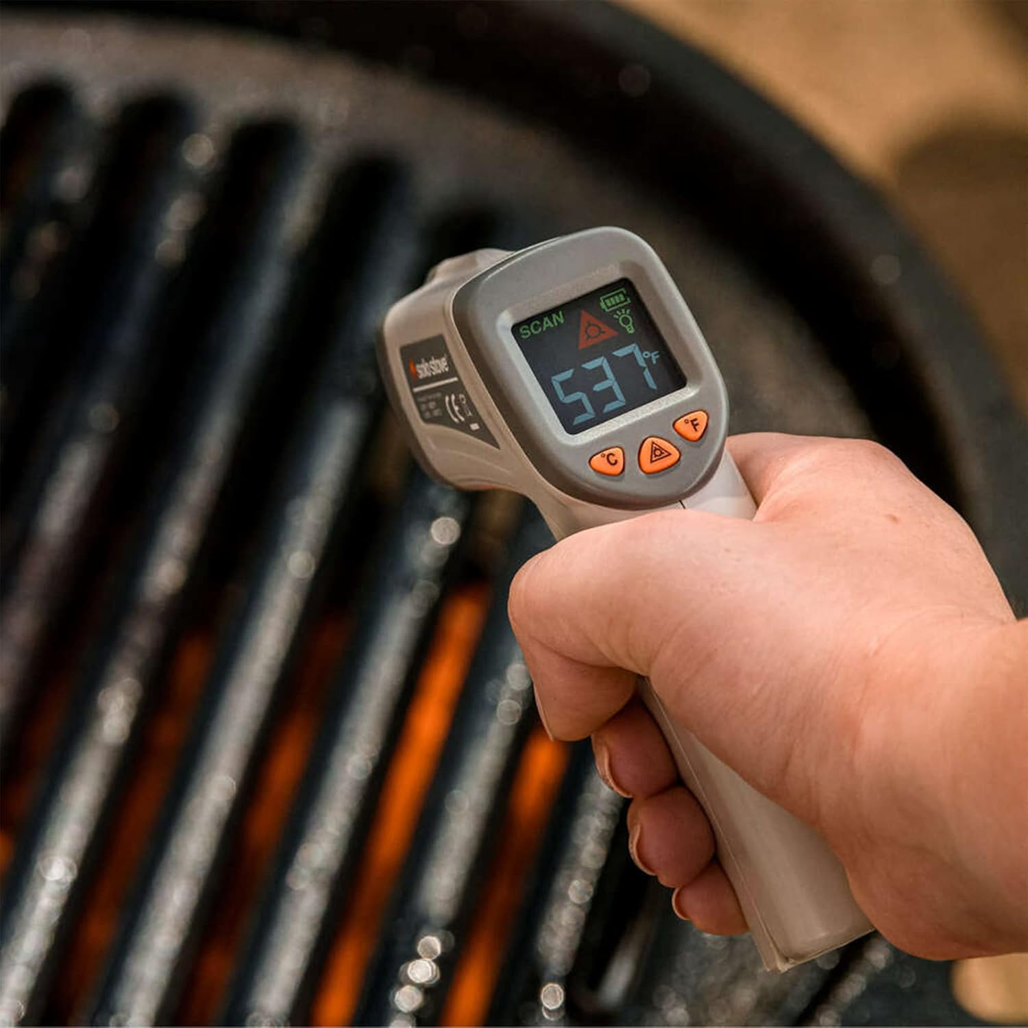 Non-Contact Digital Infrared Laser Thermometer Backlit IR Temperature Gun with LCD Display for Cooking Surface