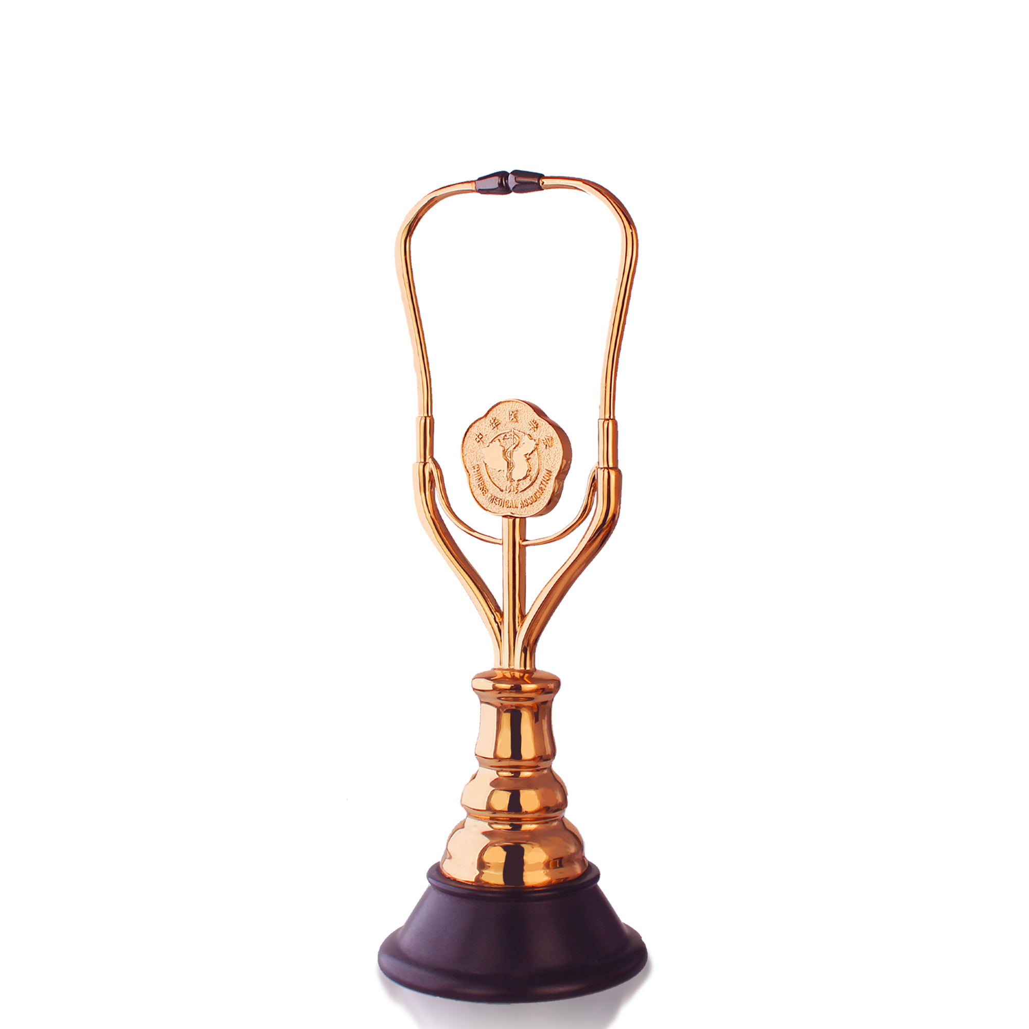 High Quality Golden Stethoscope Custom Honor Trophy Award for Doctor