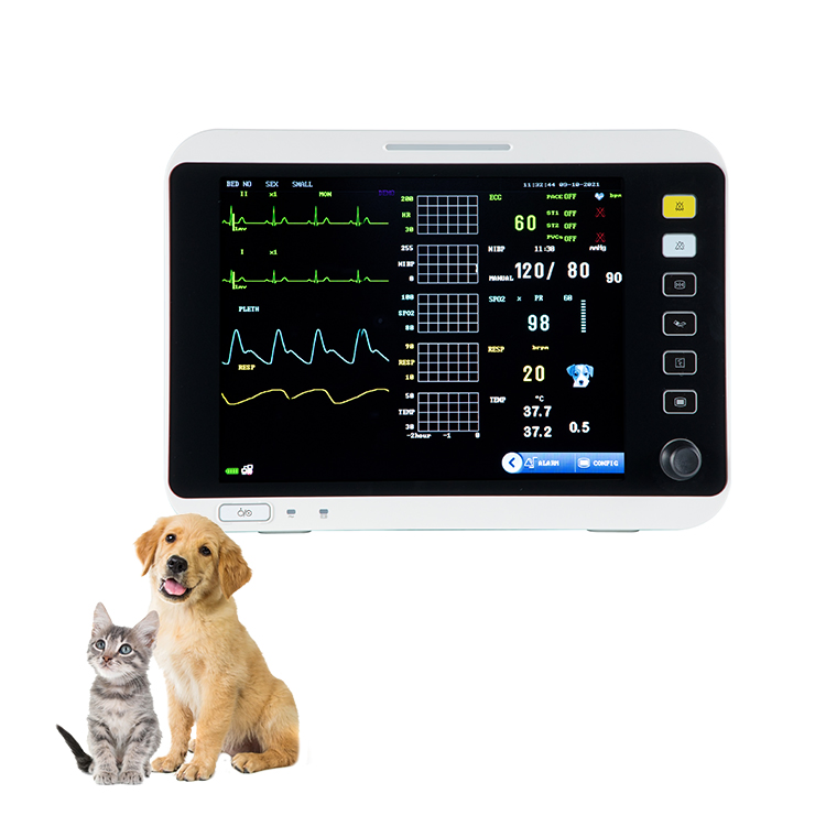 Portable Veterinary Vital Signs Patient Monitor Animal Vet Multi Parameter Medical with Capnograph