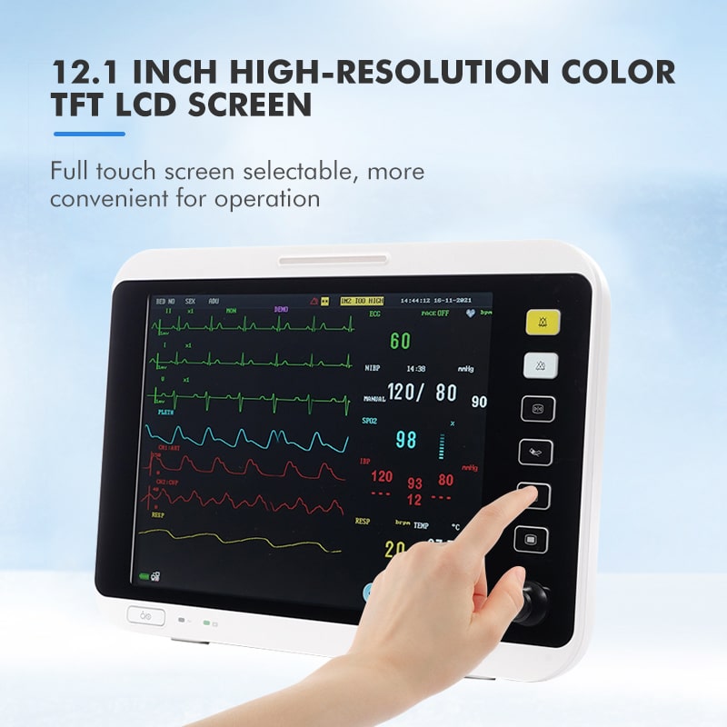 High Accuracy Mobile Digital Vet Care Monitor Multi-Parameter Veterinary Blood Pressure Monitor