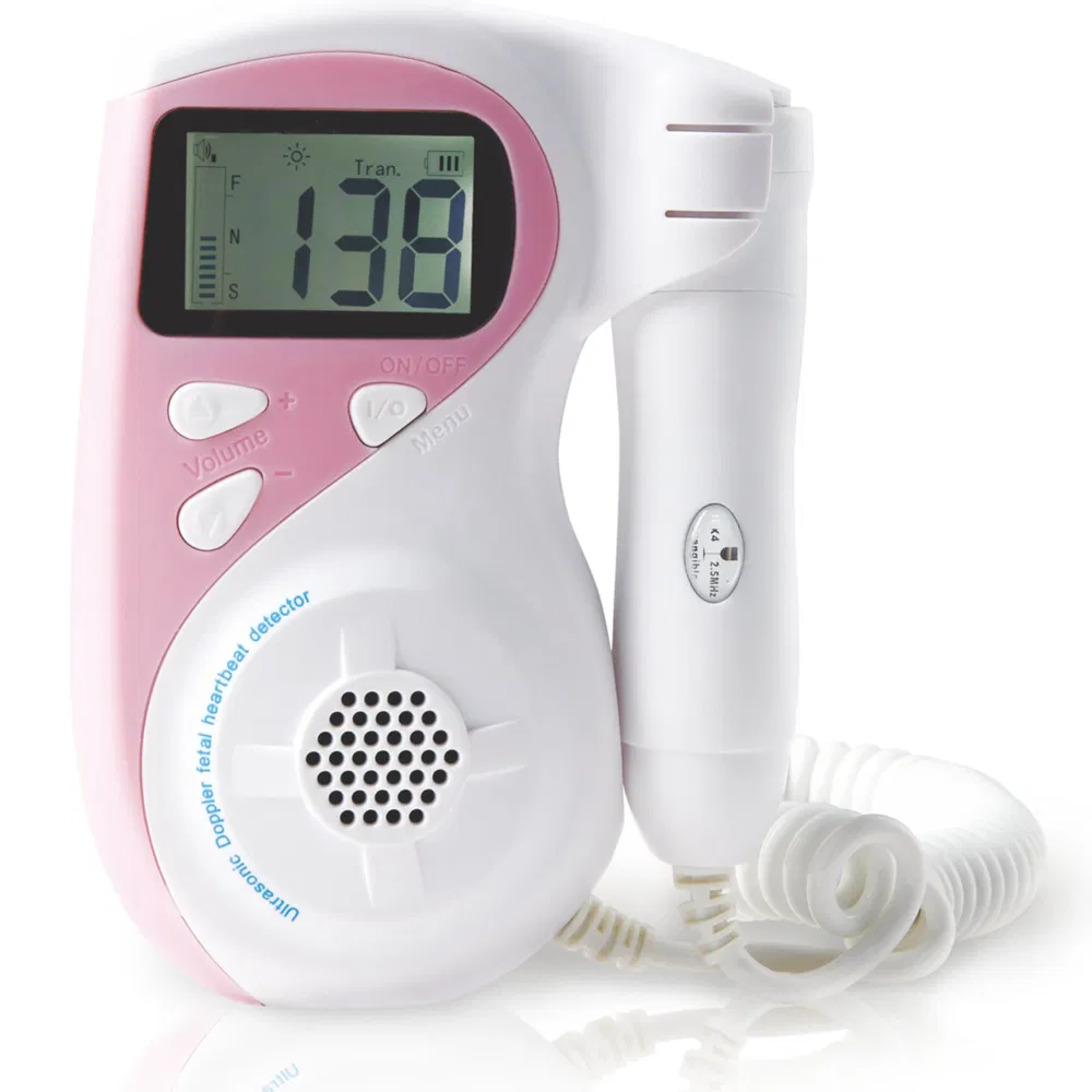 Ultrasound Fetal Doppler with Waterproof Probe for Clinical and Home Use Fetal Heart Monitoring