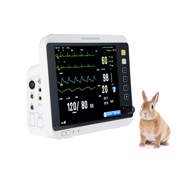Portable Veterinary Vital Signs Patient Monitor Animal Vet Multi Parameter Medical with Capnograph