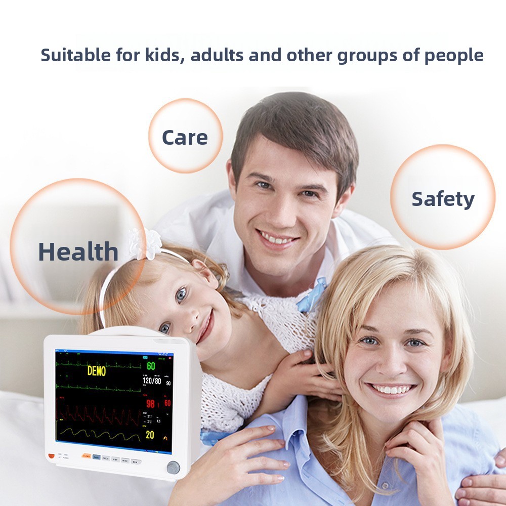 Cross-border Foreign Trade Medical Device Alarm Respiratory Sleep Detector Hospital Portable Multi-parameter ECG Monitor