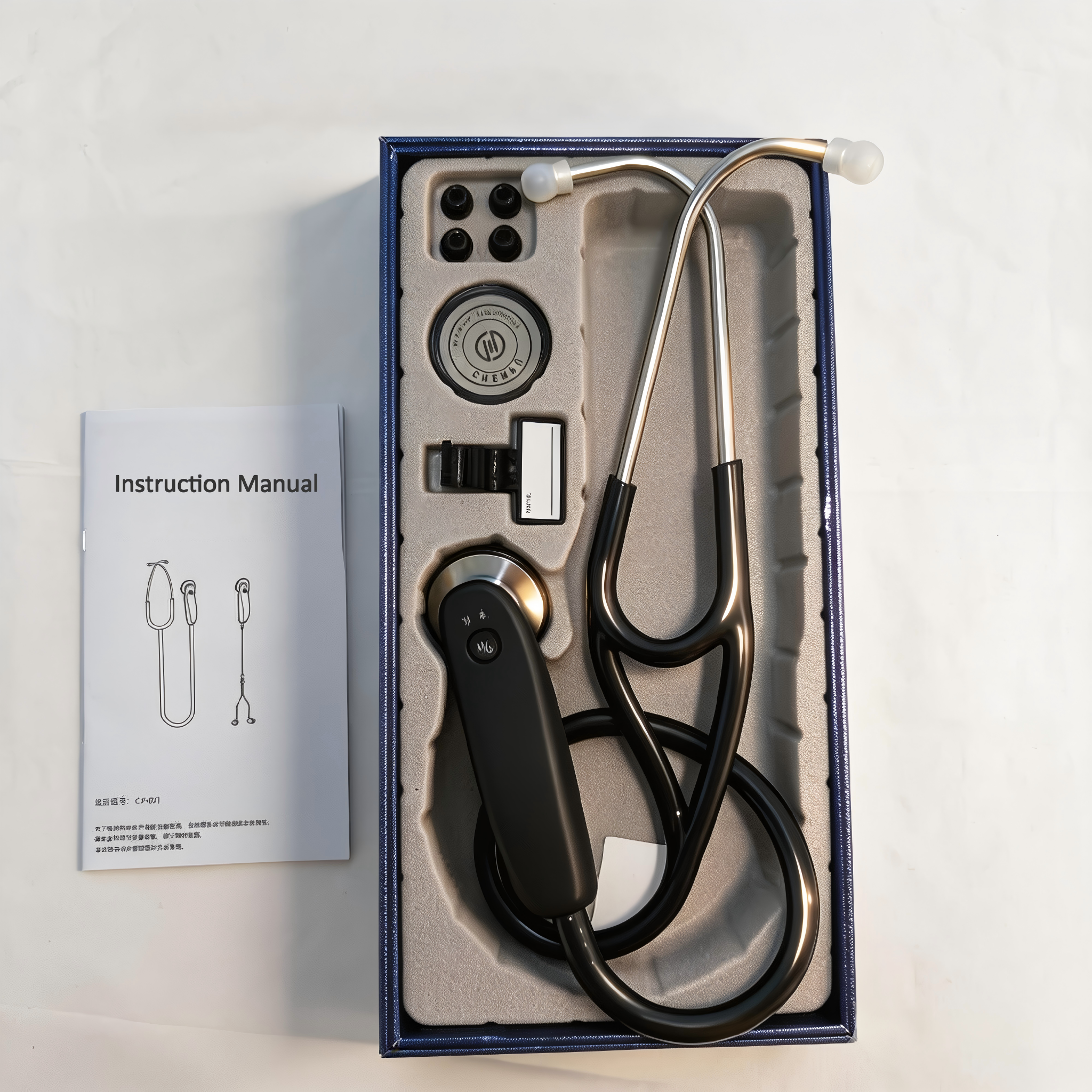 Digital Wireless Bluetooth Veterinary Stethoscope for Heart and Lung Monitoring Electronic Smart Auscultation Device