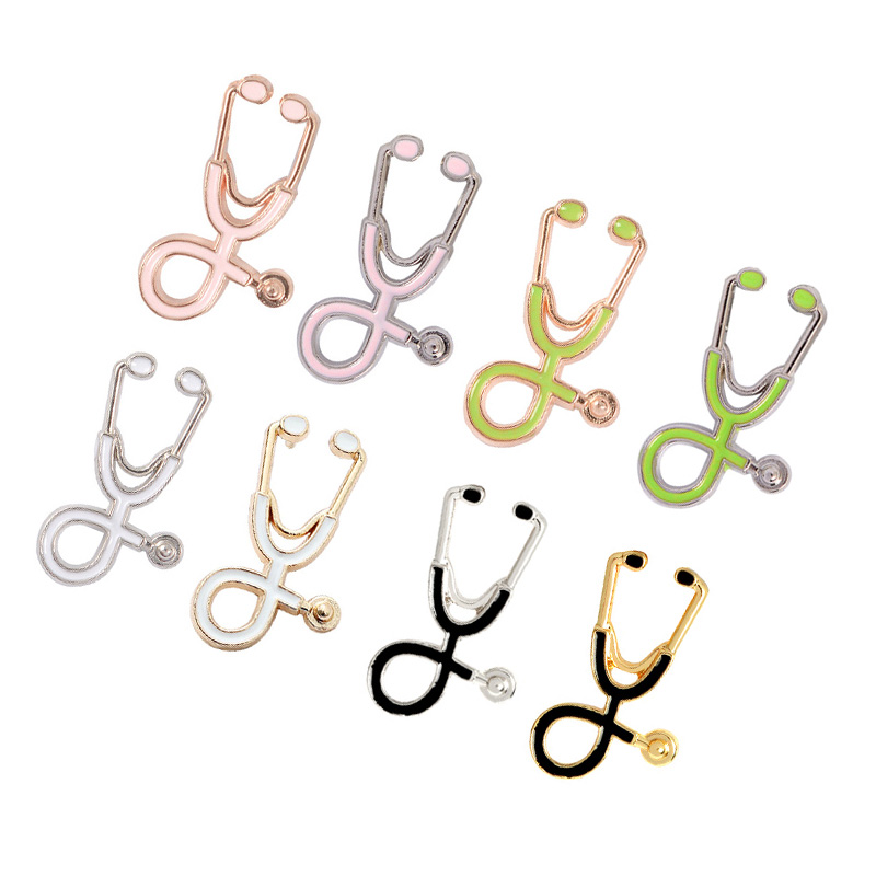 Custom Healthcare Nursing Lapel Pin Badge Metal Medical Doctor Stethoscope Nurse Enamel Pin