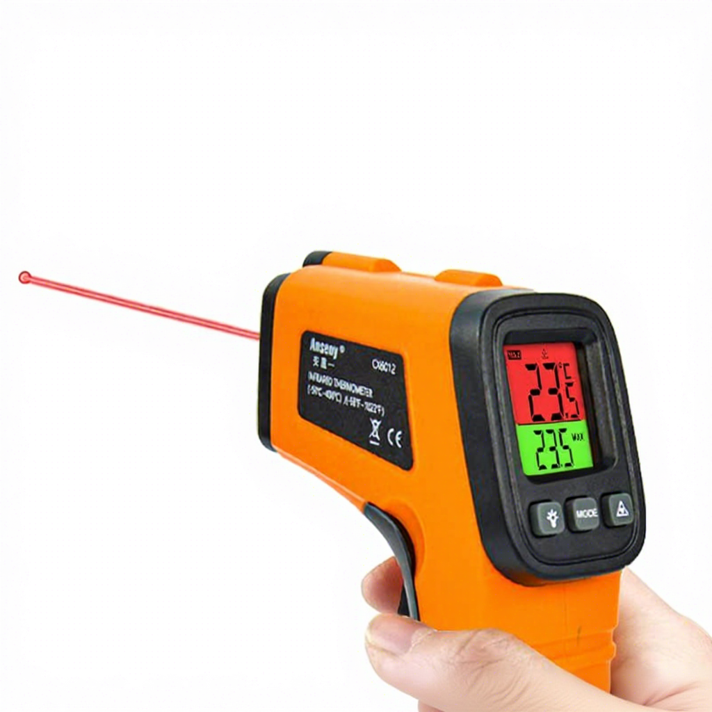 XC6014 Plastic Digital Infrared Thermometer Gun -50C to 550C USB Communication IP65 OEM Customizable Industrial Use