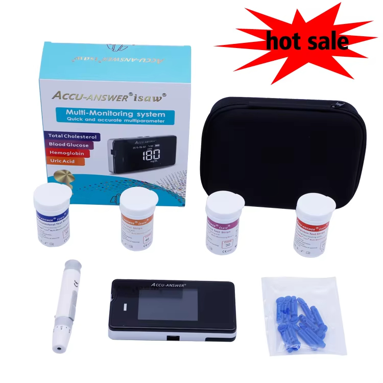 Poct Analyzer 4 in 1 Multi-Monitoring Meter Blood Glucose Cholesterol Uric Acid Hemoglobin Meter