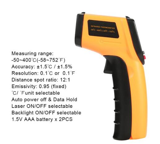 Industrial Infrared Thermometer for Car Inspection Tools