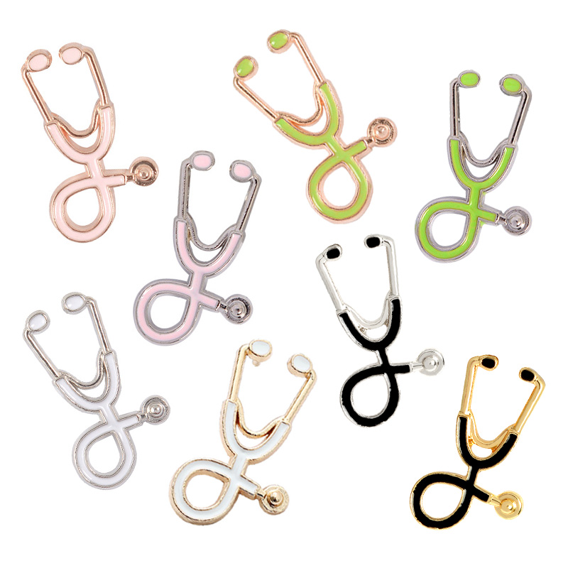 Custom Healthcare Nursing Lapel Pin Badge Metal Medical Doctor Stethoscope Nurse Enamel Pin