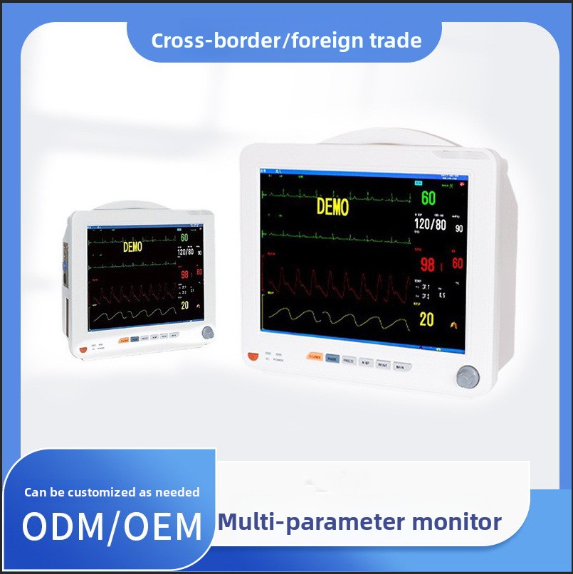 Cross-border Foreign Trade Medical Device Alarm Respiratory Sleep Detector Hospital Portable Multi-parameter ECG Monitor