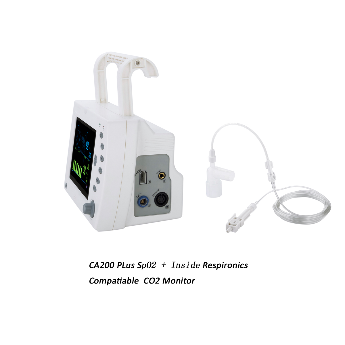 Portable Ambulance Patient Monitor Hospital Equipment with End-tidal CO2 Multi-Parameter Vital Signs Dog-Friendly