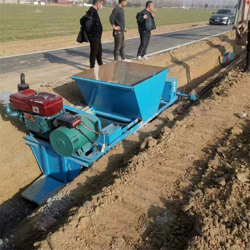 Full-Automatic Canal Forming Machine Supporting Customized Cast-in-Place Slip-Form Machine for Side Ditch of Farmland Highway